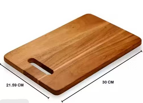 Premium Natural Bamboo Chopping Board | Wooden Cutting Board for Kitchen | BPA-Free, Eco-Friendly, Durable & Easy to Clean | Ideal for Vegetables, Fruits, Meat, Bread & Cheese | 30 x 21.5 cm